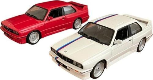 1988 Bmw M3 (E30) İkili Set Red - White 1:24 Ölçek