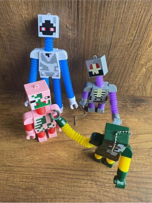 Minecraft Figürleri Oyuncak Minecraft Kolları Ayakları Uzayan Figürler Işıklı