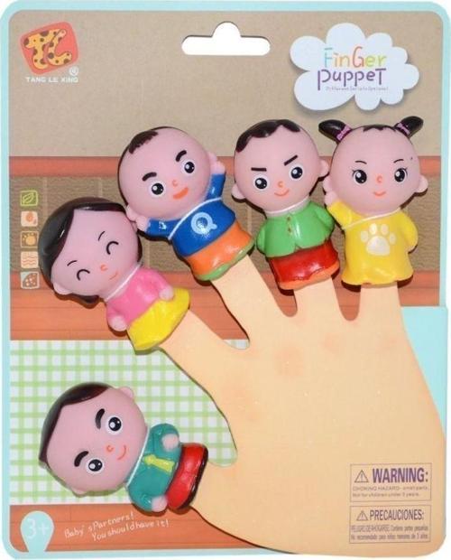 Finger Puppet Kızlar Parmak Kukla Seti 5 Figürlü Oyuncak Parmak Kukla