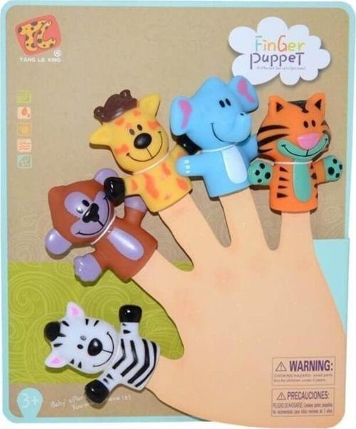 Finger Puppet Orman Hayvanları Parmak Kukla Seti 5 Hayvanlı Oyuncak Parmak Kukla