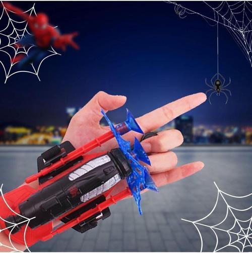 Spiderman Ağ Atan Bileklik Vantuz Fırlatan Ok Atan Örümcek Adam Oyuncak Fırlatıcı Seti
