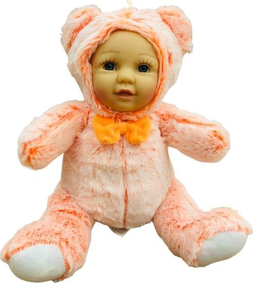 Bebek Yüzlü Peluş Ayı 45 Cm Turuncu