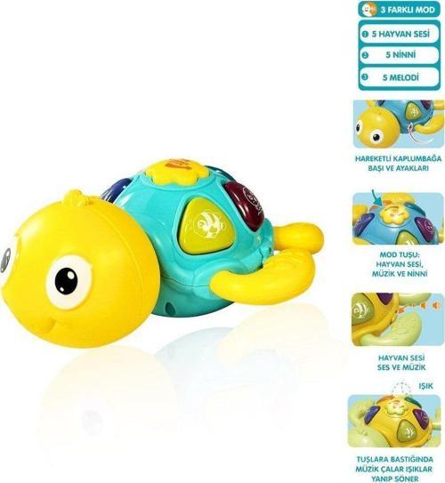 Müzikli Işıklı Kaplumbağa Bebek Piyanosu