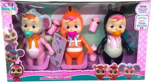 Cry Babies 3'Lü Bebekler 14 Cm