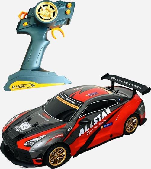 Dev Boy Kumandalı Işıklı Drift Atan Hızlı Yarış Arabası 1:10 Ölçek