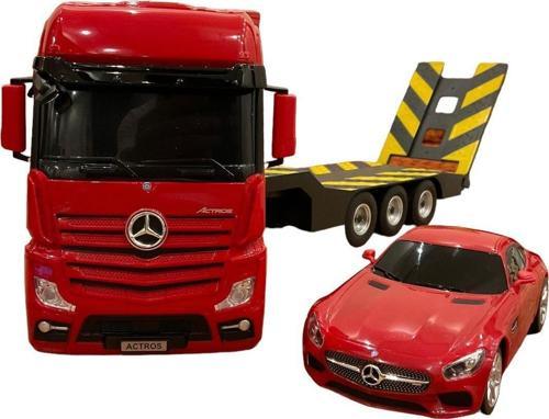 Rastar R/C Uzaktan Kumandalı Mercedes Actros Tır + Amg Gt Araba - Kırmızı
