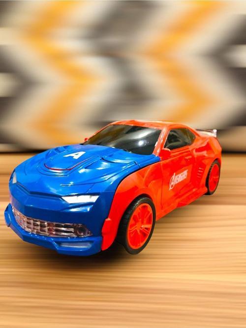 Kaptan America Araba Uzaktan Kumandalı Sesli Işıklı Şarjlı Robota Dönüşebilen Araba