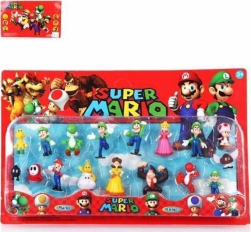 Süper Mario Oyuncak Figürleri Full Set 17 Parça Luigi Ve Mario