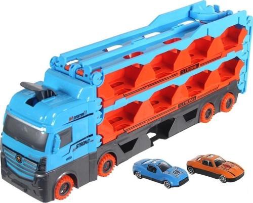 Tır 2 Metre Uzunluk Yarış Pisti Araç Taşıyıcı Oyuncak Truckine Araç Fırlartmalı Oyuncak Tır