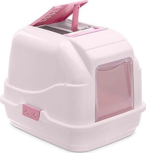 Easy Cat Kapalı Filtreli Kedi Tuvaleti Pembe 40x50x40 Cm - Petshopundan