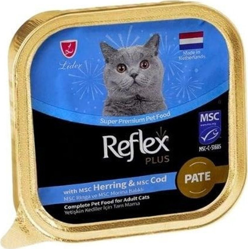 Pate Ringa ve Morina Balıklı Yetişkin Konserve Kedi Maması 85 Gr