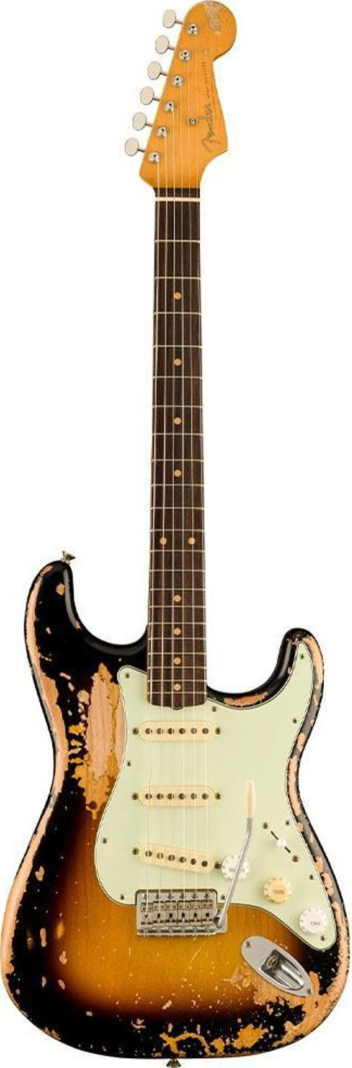 Mike McCready Stratocaster Heavy Relic Gülağacı Klavye 3 Ton Sunburst Elektro Gitar