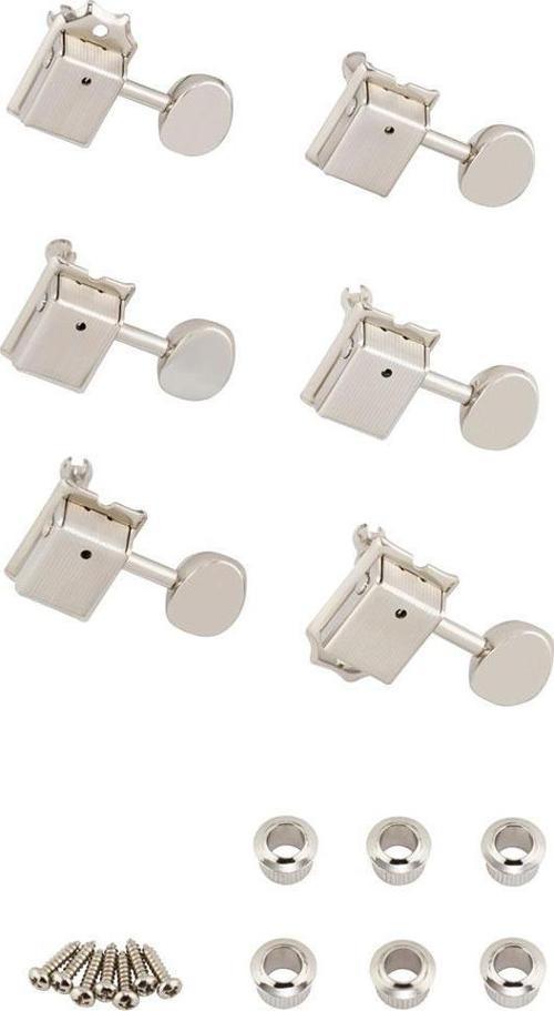 Vintage-Style Strat/Tele Tuners Nikel 6 Akort Burgusu