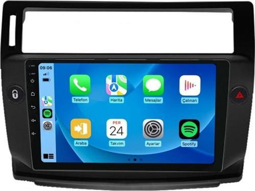 MTC-432 Serisi Citroen C4 Siyah Çerçeve 2004-2010 Model Uyumlu 4GB Ram 64GB Hafıza Carplay Android Auto Destekli Multimedya Navigasyonlu Teyp