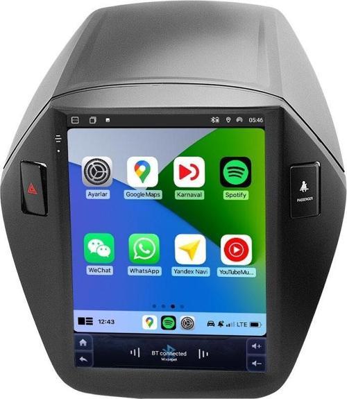MTC-980 TS Hyundai İX35 Tesla Ekran 2010-2015 Model Uyumlu 4GB RAM 32GB HAFIZA Carplay Android Auto Destekli Multimedya Android Navigasyonlu Teyp