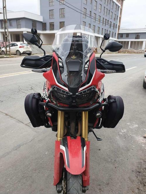 Honda Afrika Twin CRF 1000 Siperlik Ön Cam 2016 2020 Model 55cm Şeffaf Renkli 4mm UZUN CAM