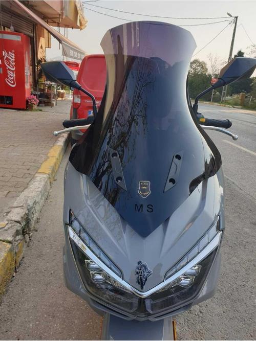 Mondial Strada 125 Siperlik Ön Cam 2023 2024 Model 75cm Siyah Renkli 4mm UZUN CAM