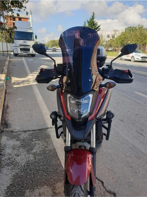 Honda Nc 700 750 X Siperlik Ön Cam 2016 2020 Model 50cm Siyah Renkli 4mm ORTA BOYLU CAM