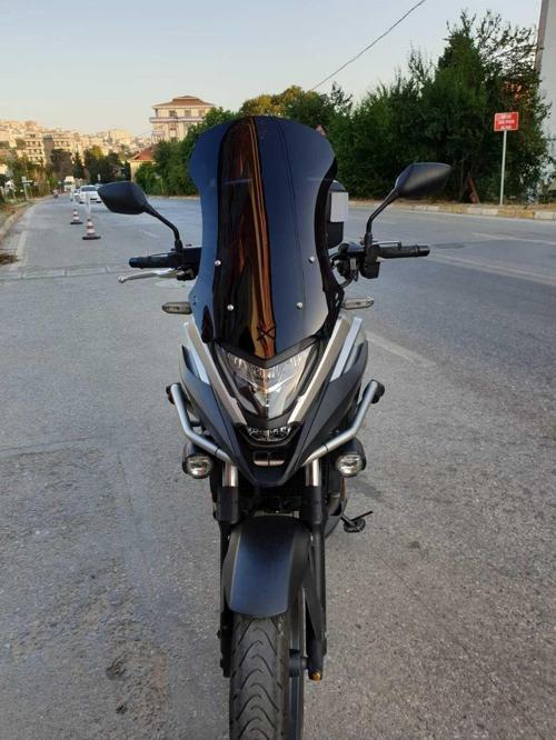 Honda Nc 700 750 X Siperlik Ön Cam 2021 2024 Model 59cm Siyah Renkli 4mm Uzun Geniş Cam