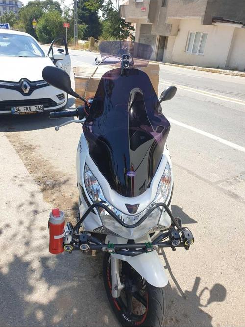 Honda Pcx Siperlik Ön Cam 2011 2013 Model 59cm Siyah Renkli ORTA BOYLU CAM
