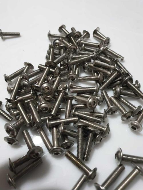 Motosiklet Camı Vida seti 5×2.5cm (6 Adet) Krom Renkli