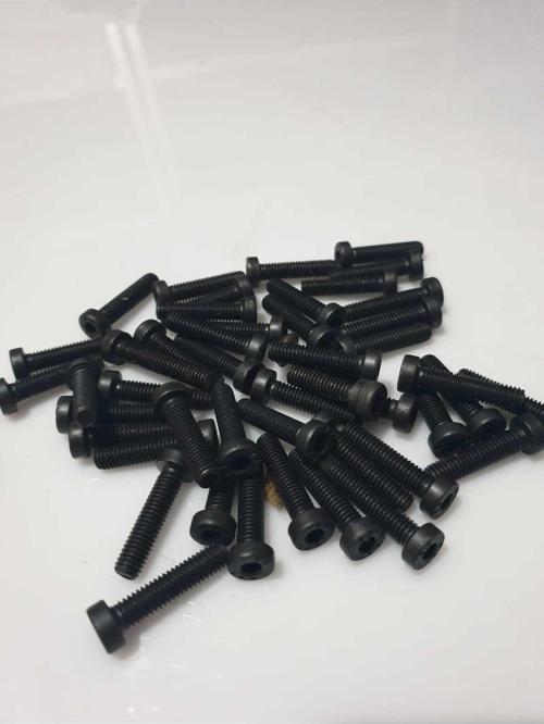 Motosiklet Camı Vida seti 6×2.5cm (10 Adet) Siyah Renkli