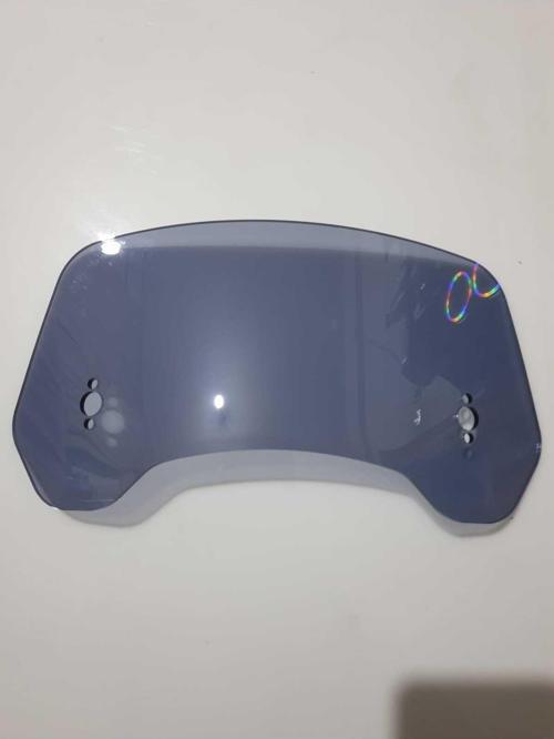 Rüzgar Saptırıcı Deflektör Camı 3 Delikli 33x15cm Yuvarlak Açıkfüme Renkli (SADECE CAM GÖNDERİLİR)