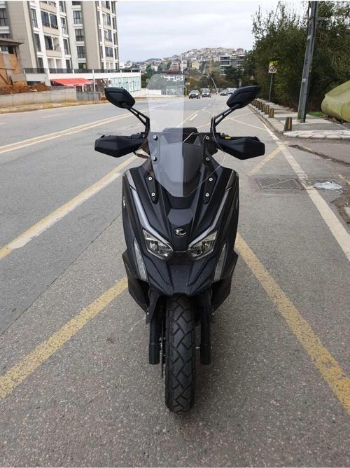 Kymco DTX 250 Siperlik Ön Cam 2024 Model 55cm şeffaf Renkli 4mm Elcik Model