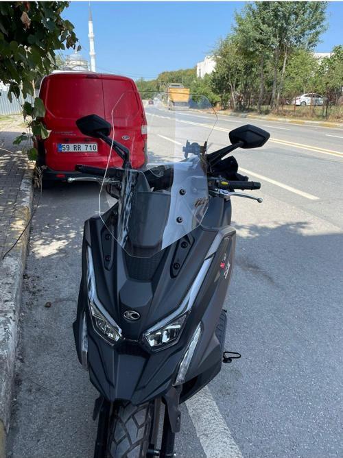 Kymco DTX 360 Siperlik Ön Cam 2022-2023 Model 65cm Şeffaf Renkli 4mm UZUN CAM