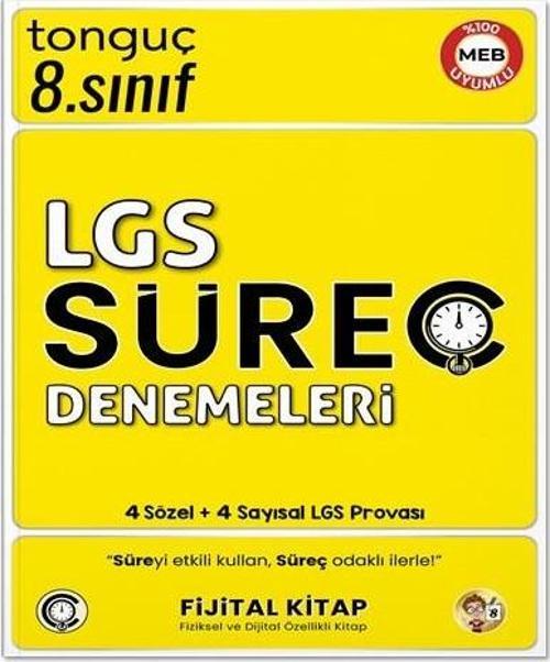 8. Sınıf LGS Süreç Denemeleri 4 Sözel 4 Sayısal Deneme - Tonguç Yayınları