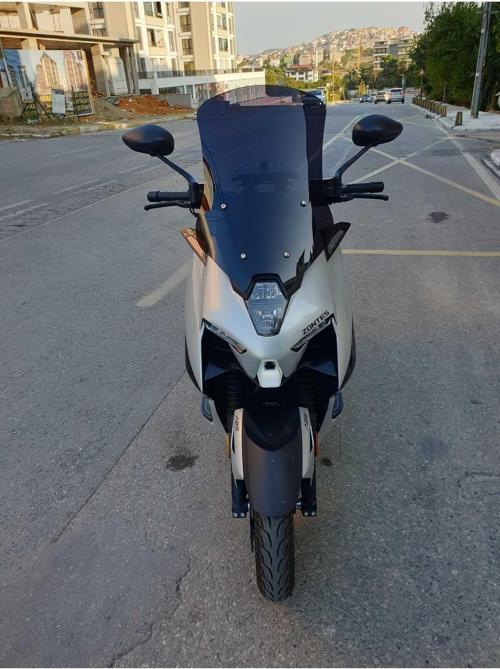 Zontes ZT 125 Siperlik Ön Cam 2024 Model 55cm Şeffaf Renkli 4mm KISA SPOR CAM