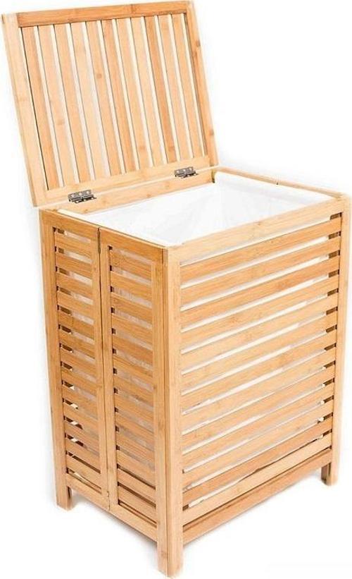 Panalı Bambu Katlanır Çamaşır Sepeti PNLB9123