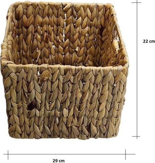 Panalı Naturel Kare Sepet M Boy PNL-22100M