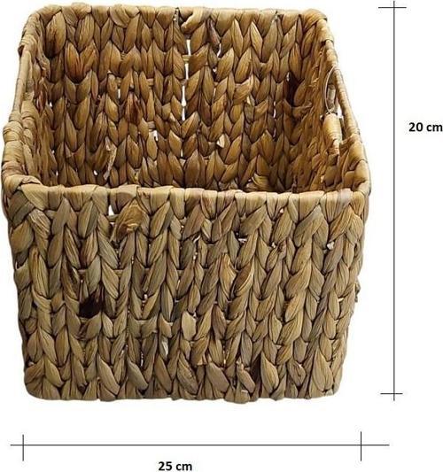 Panalı Naturel Kare Sepet S Boy PNL-22100S
