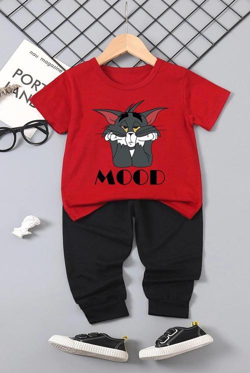 Çocuk Mood Baskılı Alt - Üst Eşofman Takımı