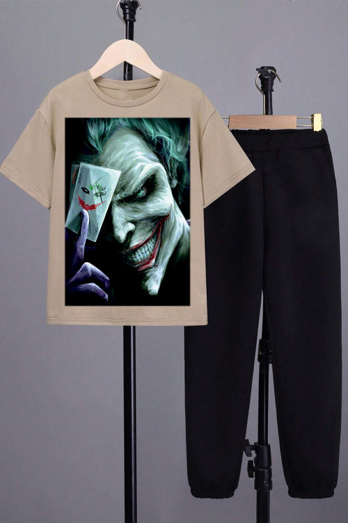 Çocuk Joker Baskılı Alt - Üst Eşofman Takımı