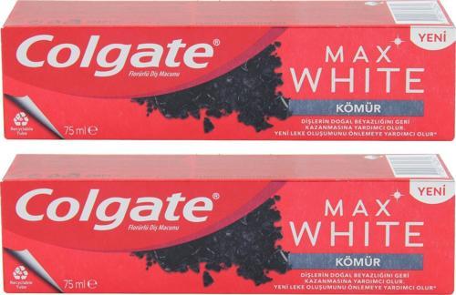 Max White Charcoal Kömür Beyazlatıcı Florürlü Diş Macunu 75 ml 2 ADET