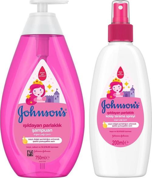 Işıldayan Parlaklık Şampuan 750 ml + Johnsons Işıldayan Parlaklık Kolay Tarama Spreyi 200 ml