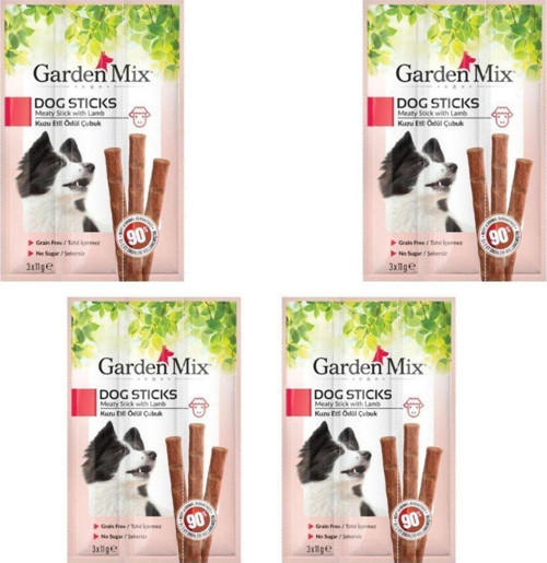 Gardenmix Kuzu Etli Köpek Stick Ödül 3*11 Gr X 4 Adet