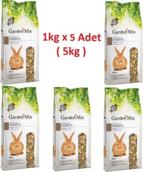 Gardenmix Tavşan Yemi Platin Rabbits 1000Gr X 5 Adet