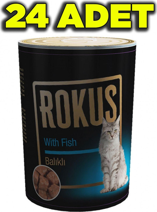 Yetişkin Kediler İçin Balıklı Yaş Konserve Mama 410Gr 24'Li