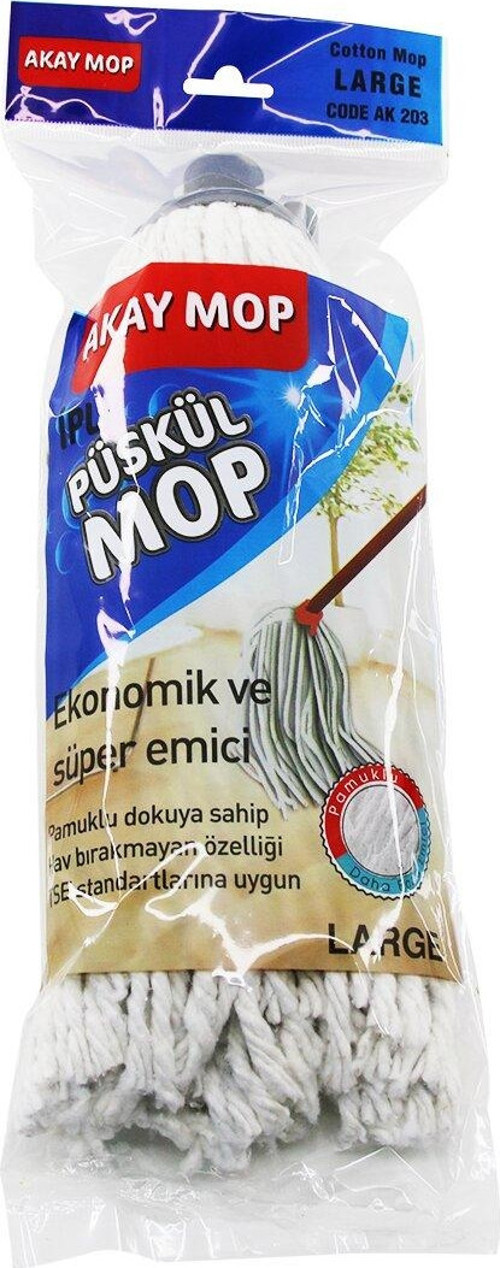 LARGE ÖRGÜLÜ İPLİ PÜSKÜL PAMUK MOP (3877)
