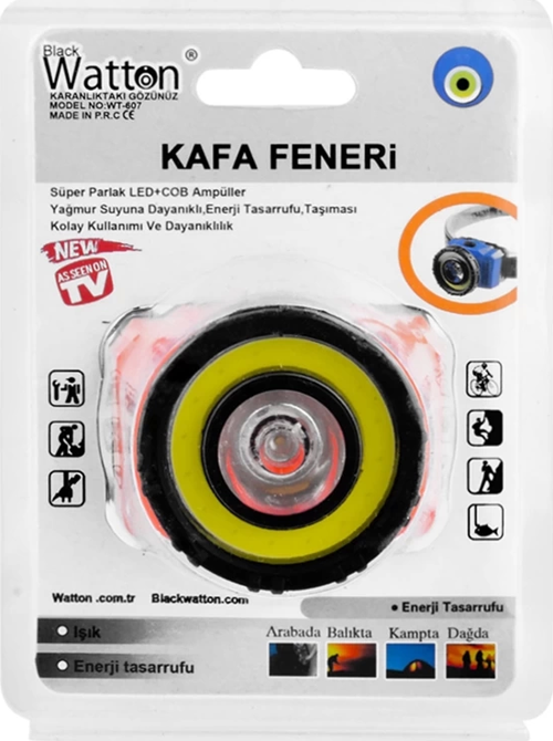 Güçlü Pilli Kafa Lambası Wt-607