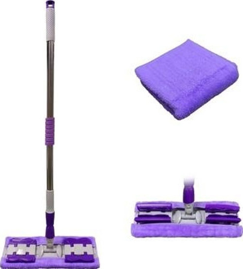 Sihirli Spin Mop Teleskopik Çok Amaçlı Mop +1 Bez Hediyeli - Mor (3877)