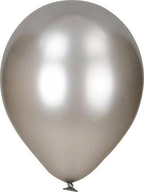 10" Baskı Balonu Metalik Gümüş (100 Lü Paket)