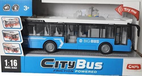 Oyuncak Işıklı ve Sesli Şehir Otobüsü 1:16 A1119-2