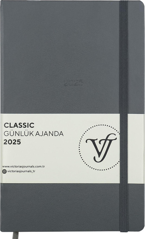 Vj Victoria'S Journals Günlük Ajanda Classic 13X21 Cm İvory Cepli Lastikli 124-1454