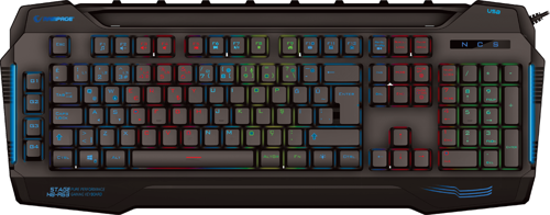 Stage Rgb Renk 4 Makro Fonksiyon Sese Duyarlı Işıklı Q Mik Çıkışlı Kablolu Oyuncu Klavyesi Kb-R63