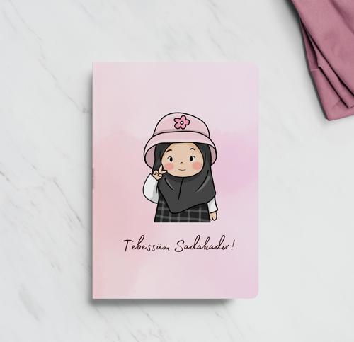 Tebessüm Sadakadır Başörtülü Kız Mini Defter