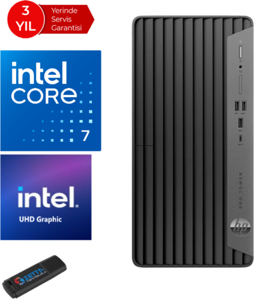 400 Pro G9 Intel Core I7-13700 8gb 512GB SSD Freedos Masaüstü Bilgisayar W6U4T6EAF02+ZETTAUSBBELLEK